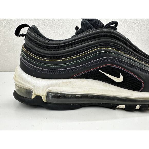 Nike Air Max 97 Shoes Womens Size 10 Black Multi Color Stitching CK0738-001 - Picture 7 of 11